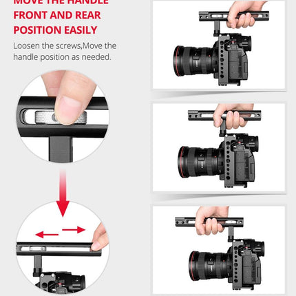 Panasonic Lumix Dc-S1H / Dc-S1 / Dc-S1R Camera Cage Stabilizer With Handle - Black