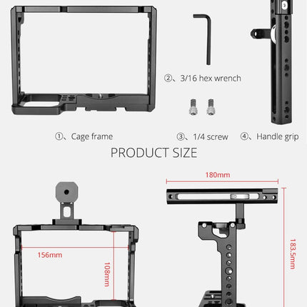 Panasonic Lumix Dc-S1H / Dc-S1 / Dc-S1R Camera Cage Stabilizer With Handle - Black