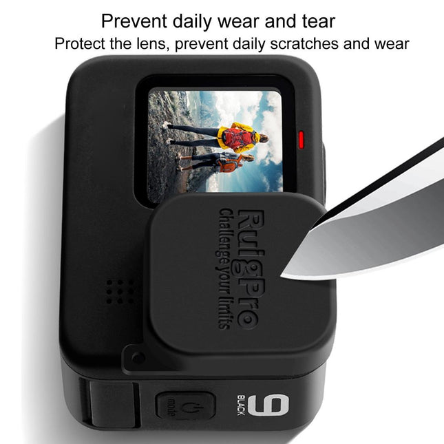 Soft Rubber Camera Lens Protective Cap For Gopro Hero10 / Hero9 - Scratch Resistant