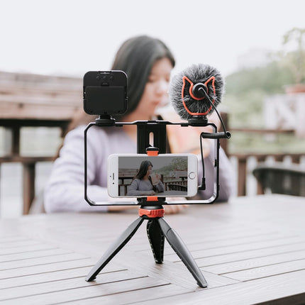 Vlogging Video Rig With Led Light Mic & Tripod