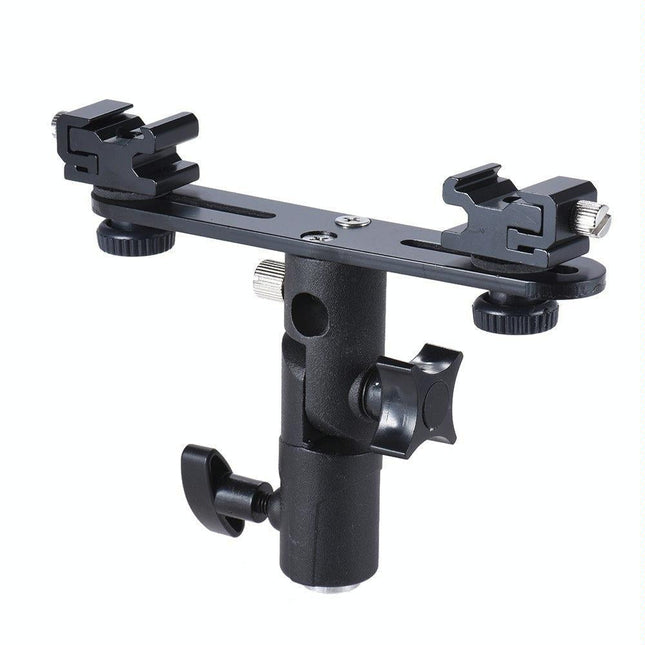 Dual Hot Shoe Flash Bracket - Compact And Versatile