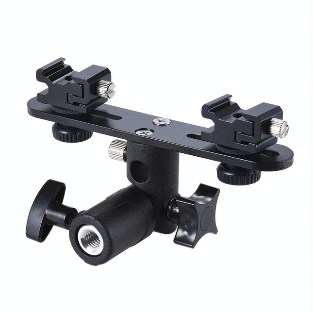 Dual Hot Shoe Flash Bracket - Compact And Versatile