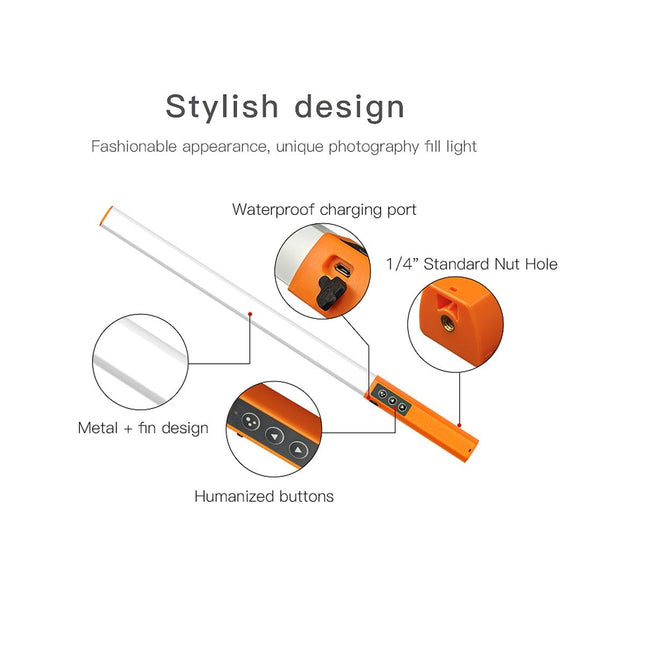 Handheld Dual Temperature Led Stick Light - Orange