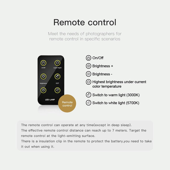 Handheld Led Fill Light For Video 1000Lm Dual Colour Black