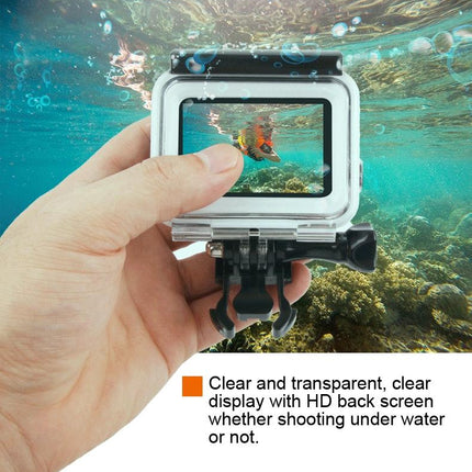 Waterproof Housing For Gopro Hero 6 / 5 With Touch Screen Back Cover - 45M