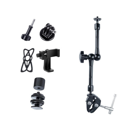 Adjustable Magic Arm With Phone Clamp & Large Claws - 11 Inch Black