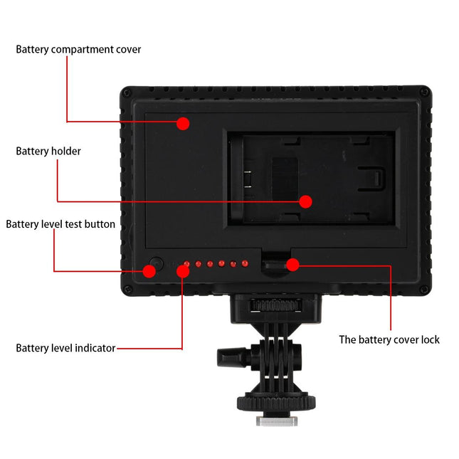 Portable Led Video Light For Dslr Cameras With 3 Filters