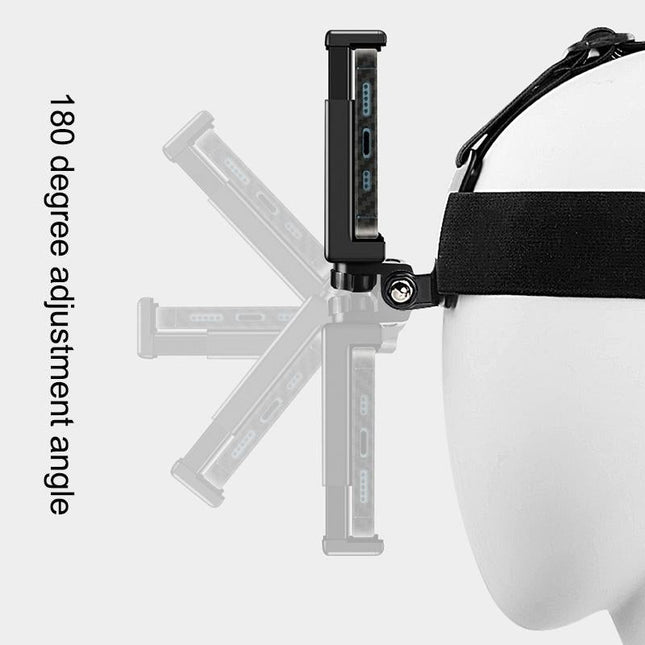 Adjustable Head Strap With Phone Clamp For Gopro And Action Cameras
