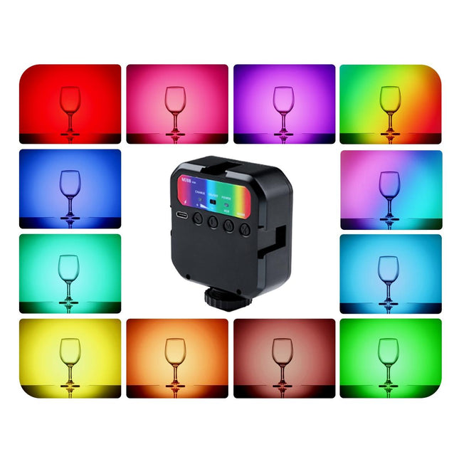 Handheld Camera Led Light With Remote - Full Colour Beauty Fill - Black