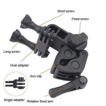 Waterproof Clamp Mount Adapter Kit For Gopro Hero6 / 5 With Back Cover