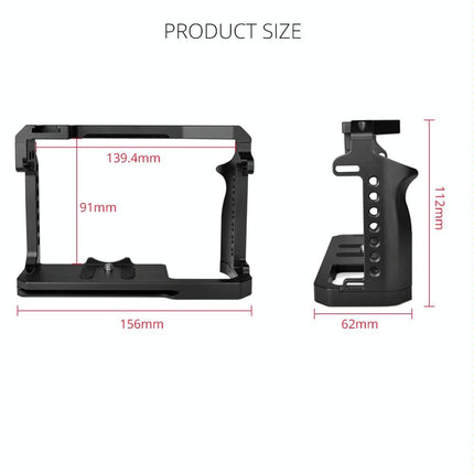 Video Camera Cage Stabilizer For Canon Eos R5 / R6 / R - Black