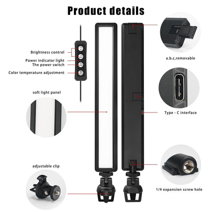 Portable Bi-Colour Led Video Light For Live Streaming And Conferences