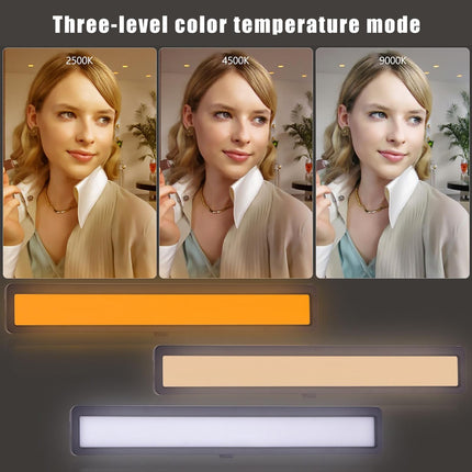 Portable Bi-Colour Led Video Light For Live Streaming And Conferences