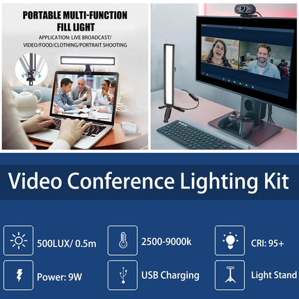 Portable Bi-Colour Led Video Light For Live Streaming And Conferences