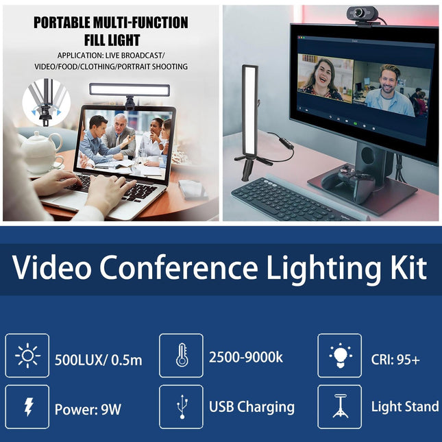 Portable Bi-Colour Led Video Light For Live Streaming And Conferences