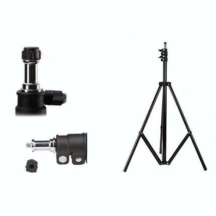 Aluminum Light Stand For Studio Flash - 1.9M Height - Black