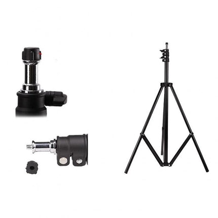 Aluminum Light Stand For Studio Flash - 2.0M Height - Black