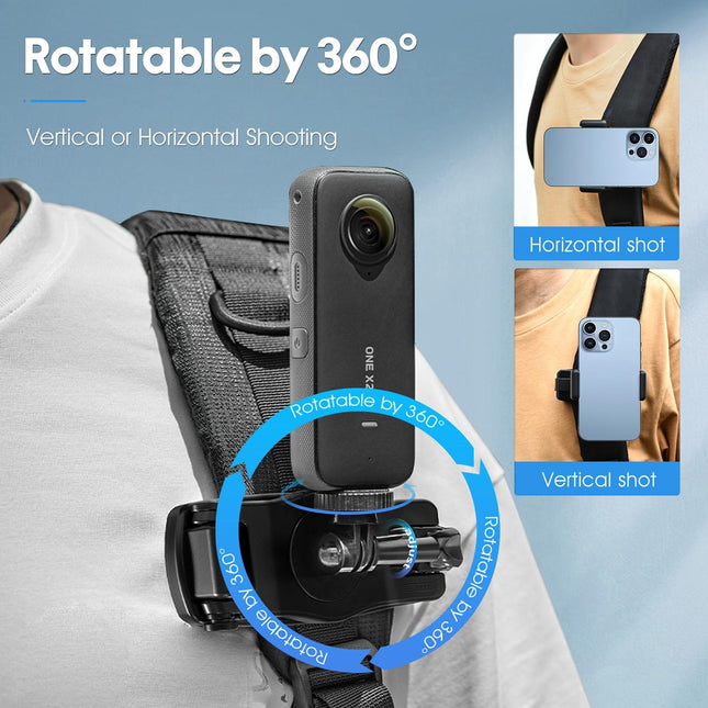 360 Degree Rotating Backpack Belt Clip Bracket