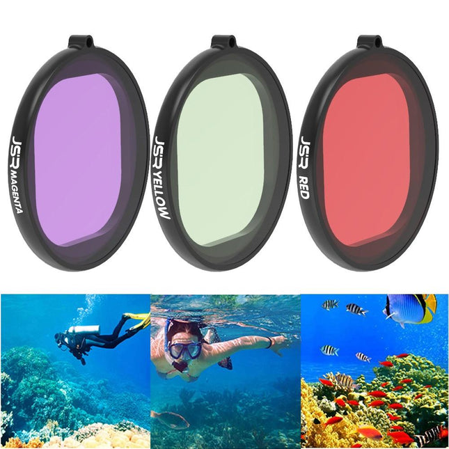 3-In-1 Round Diving Lens Filter For Gopro Hero8
