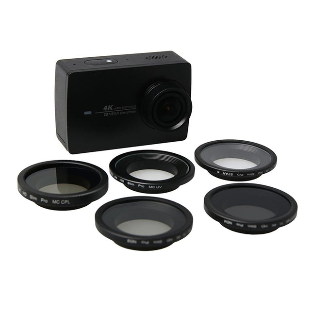 34Mm Pro Lens Filter For Xiaomi Xiaoyi Yi Ii 4K Action Camera - Cpl Uv Nd4 Nd2 Star 6
