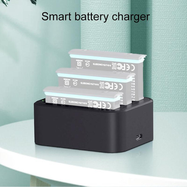 Tri-Slot Fast Charger For Insta360 X3 / One X2 Batteries