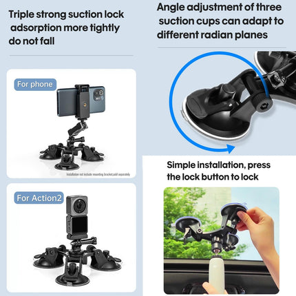 Triangle Suction Cup Mount - Strong Direction