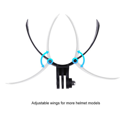 Foldable Action Camera Helmet Mount Kit With J Hook And Phone Clamp