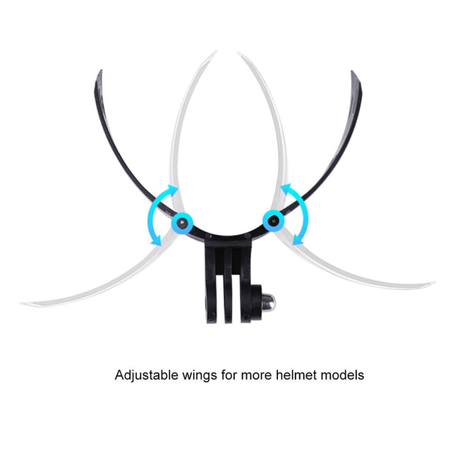 Foldable Action Camera Helmet Mount Kit With J Hook And Phone Clamp