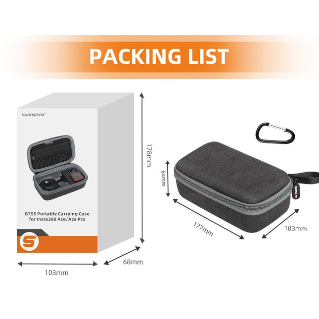 Portable Carrying Case For Insta360 Ace / Ace Pro - Mini Travel Organizer