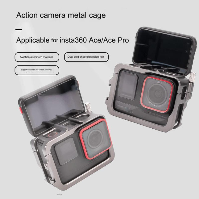 Aluminum Alloy Metal Rabbit Cage For Insta360 Ace Pro