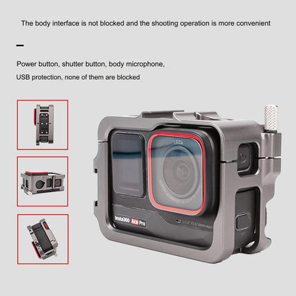 Aluminum Alloy Metal Rabbit Cage For Insta360 Ace Pro