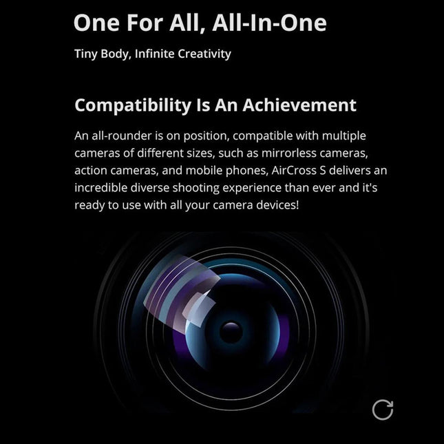 Aircross S 3 Axis Foldable Handheld Gimbal Stabilizer For Dslr Cameras And Smart Phone White