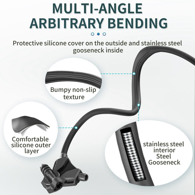 Adjustable Neck Vlog Bracket For Dji Gopro Insta360 Action Cameras And Smartphones