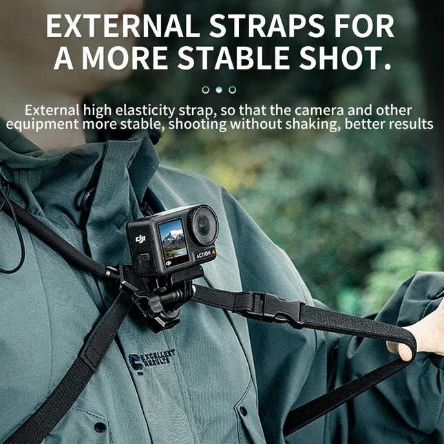 Adjustable Neck Vlog Bracket For Dji Gopro Insta360 Action Cameras And Smartphones