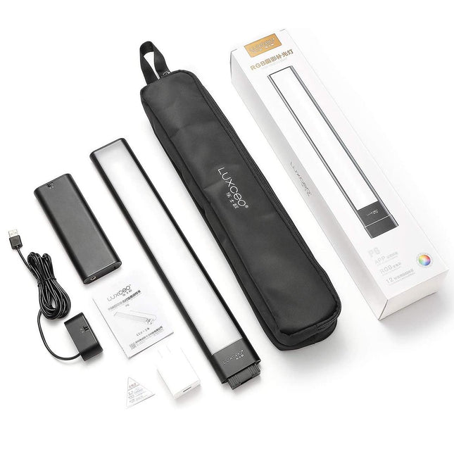 Handheld Rgb Led Video Light With App Control - Black