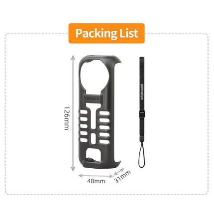 Graphene Protective Case For Insta360 X4 With Hand Strap - Black