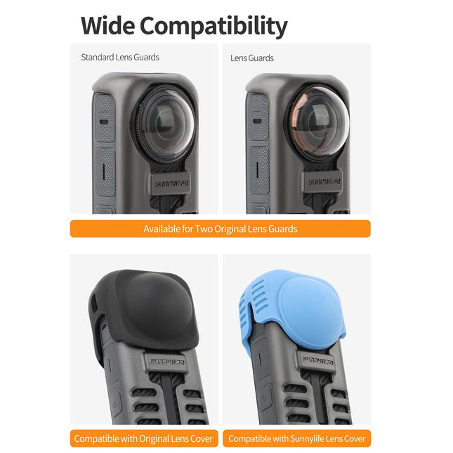 Graphene Protective Case For Insta360 X4 With Hand Strap - Black