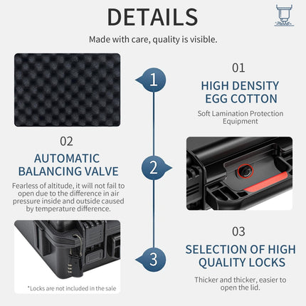 Waterproof Dual-Layer Storage Box For Insta360 X4 Startrc - Black