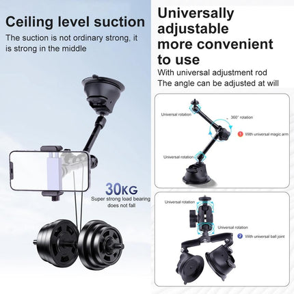 Articulating Dual Suction Cup Magic Arm Phone Mount