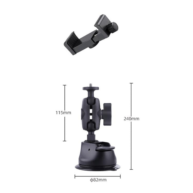 Single Suction Cup Arm Phone Mount With Connecting Rod