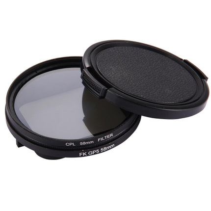 3-In-1 58Mm Round Cpl Lens Filter For Gopro Hero7 / 6 / 5 With Cap