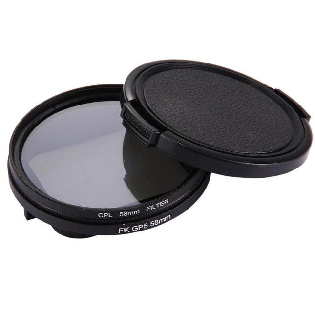 3-In-1 58Mm Round Cpl Lens Filter For Gopro Hero7 / 6 / 5 With Cap