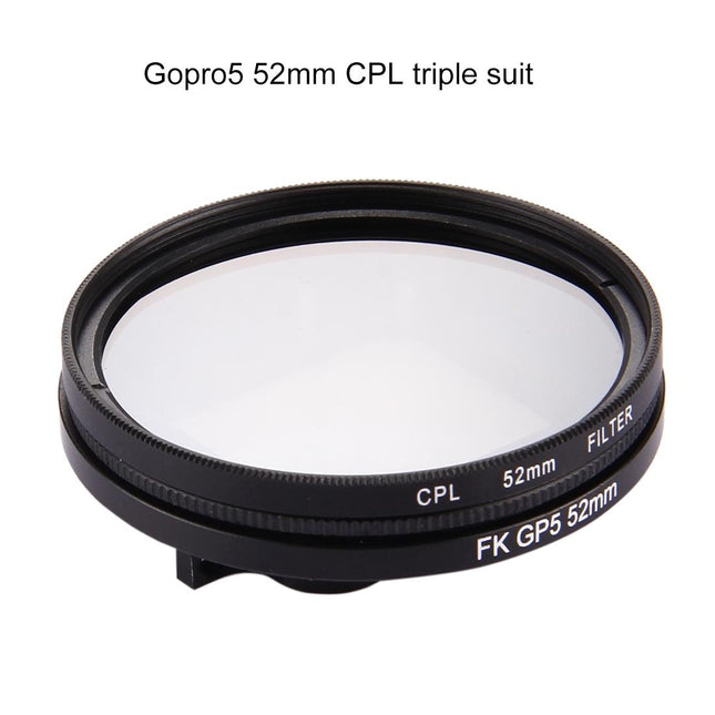3-In-1 52Mm Round Cpl Lens Filter For Gopro Hero7 With Cap
