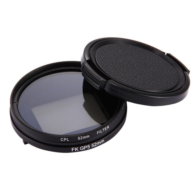 3-In-1 52Mm Round Cpl Lens Filter For Gopro Hero7 With Cap