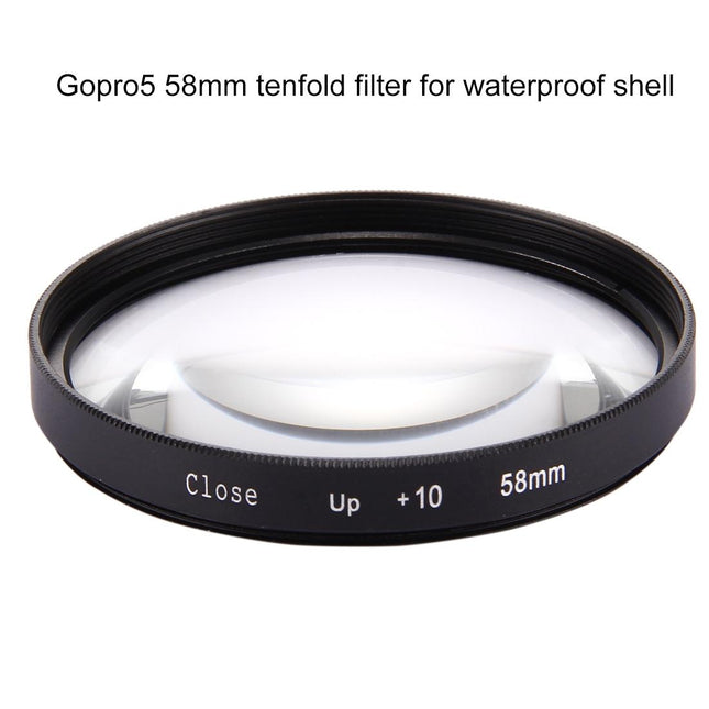 10X Close Up Lens Filter For Gopro Hero7 / 6 / 5 - 58Mm Dual Function