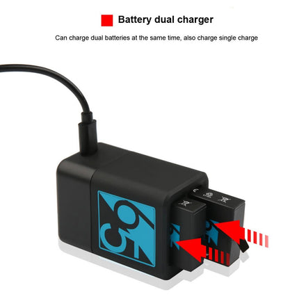 Usb-C Dual Battery Charger For Gopro Hero6 / 5 With Cable