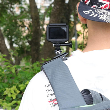360 Degree J-Type Backpack Mount For Gopro Dji And Action Cameras
