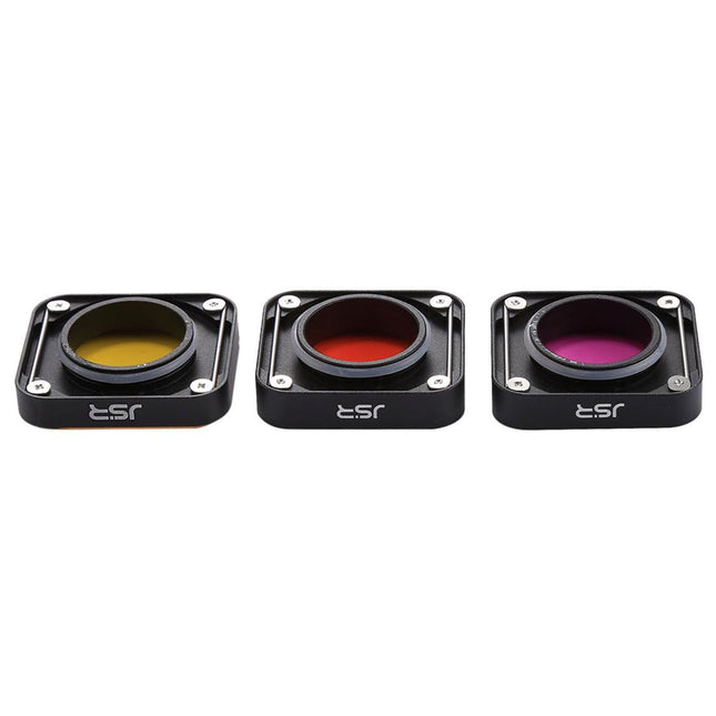 3-In-1 Snap-On Lens Filter For Gopro Hero6 / 5 - Red Yellow Purple