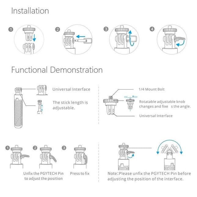 Extendable Selfie Stick For Dji Action Camera