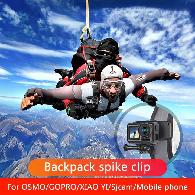 360 Degree Rotation Backpack Mount For Gopro Dji Xiaoyi & Other Action Cameras